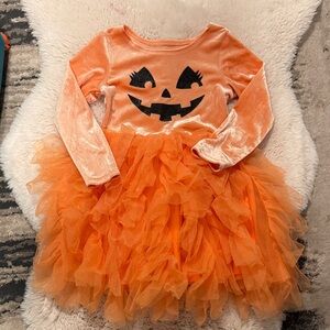 Mad Engine Girls 4T Orange Pumpkin Tutu Dress